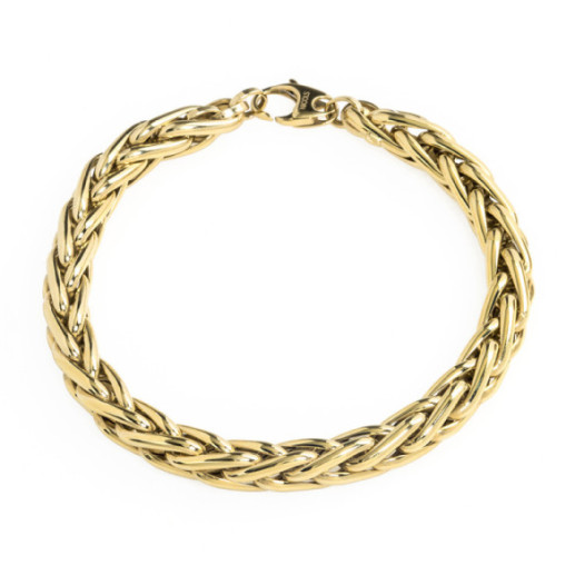 Bracciale in oro 18K Eslabon Trenza Tubo 6Mm - BRACCIALI
