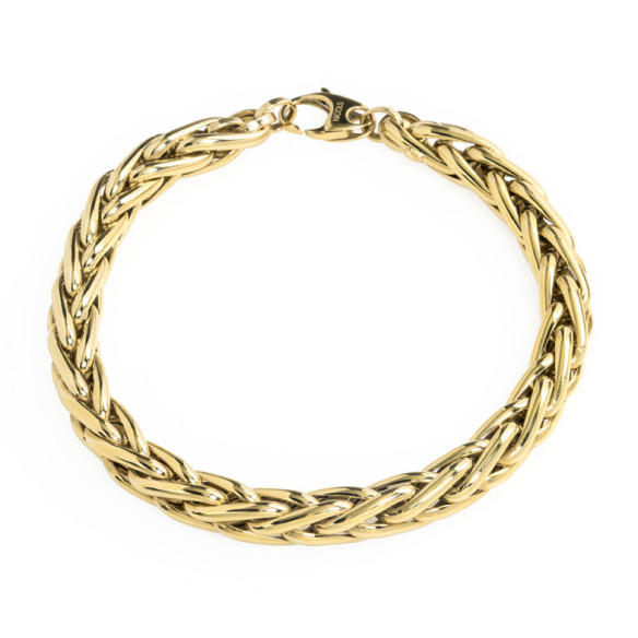 Gold Armband 18K Eslabon Trenza Tubo 6Mm - ARMBäNDER