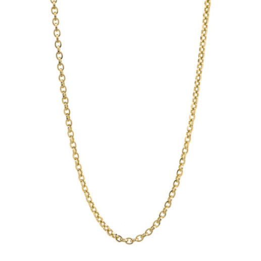 18K Gold Chain Oval Forged Link - Gold Chains for Men