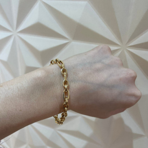 Pulsera Oro 18K Forsada Oval Daily - Braceletes de ouro sem pedras 2