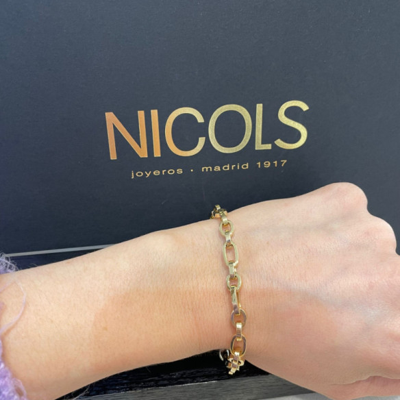 Pulsera Oro 18K Forsada Oval Daily - Pulseras de Oro Sin Piedras