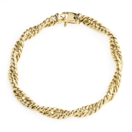 18K Gold Double Twisted Cord Bracelet - BRACELETS