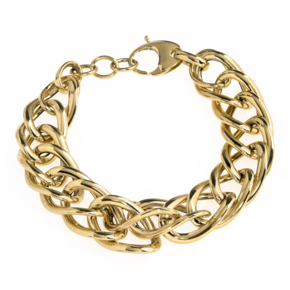 Pulsera Oro Serpiente Plana Grande - PULSERAS