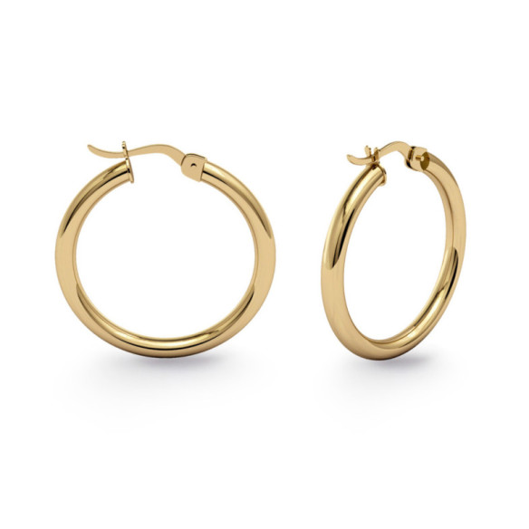 Pendientes Aro Criolla Basic Gold 20mm Oro Amarillo - aros