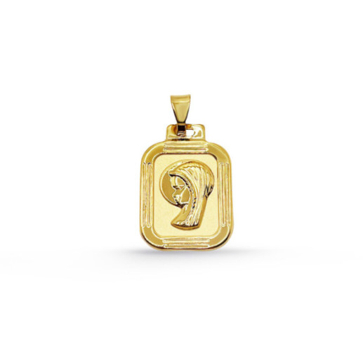 Medalla Virgen Niña Oro 18K Marco - Medallas y Cruces