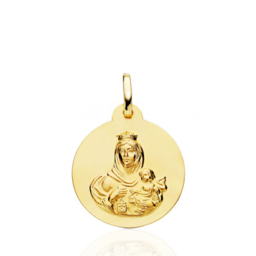 Medalla 20Mm Virgen Del Carmen 18K - Médailles vierges
