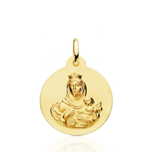 Medalla 22mm Virgen del Carmen 18K - Medaglie vergini