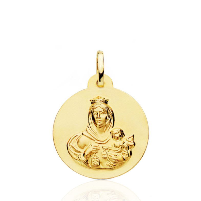 Medalla 22mm Virgen del Carmen 18K - Medaglie vergini