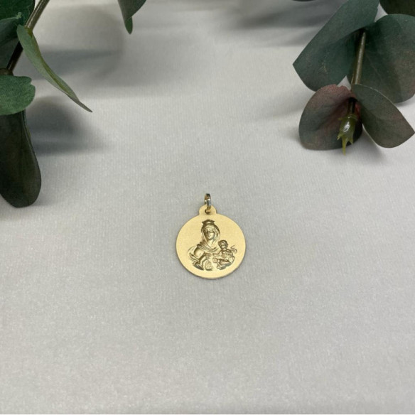 Medalla 22mm Virgen del Carmen 18K - Medalhas Virgens