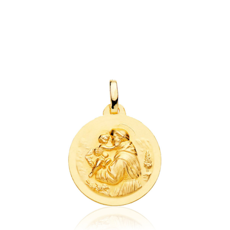 Medalla San Antonio 18Mm 18K - Medallas Santoral