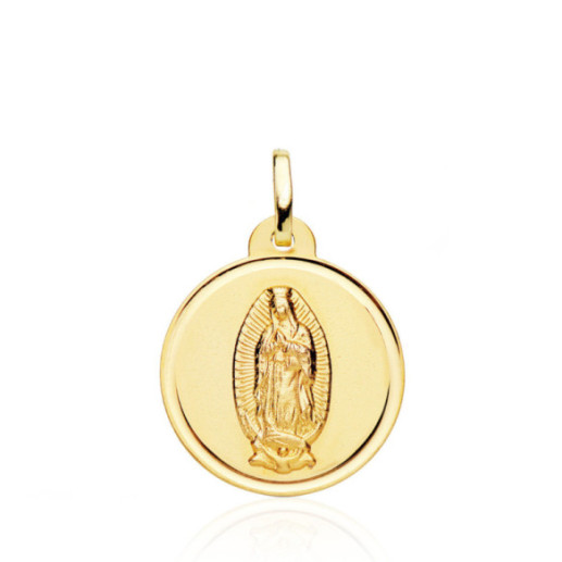 Medalla 20Mm Virgen De Guadalupe Mexicana 18K - Medaglie vergini