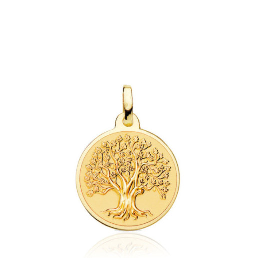 Colgante Árbol de la Vida Medalla 18Mm Oro 18K - Medaglie e croci