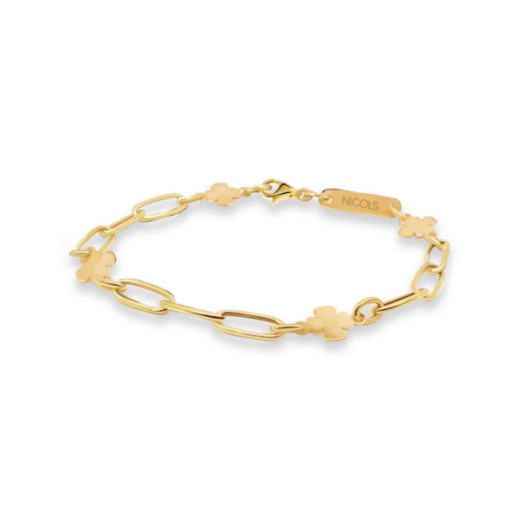 Pulsera Esclava Mujer Oro Amarillo Trebol - Batismo e Primeira Comunhão Jóias