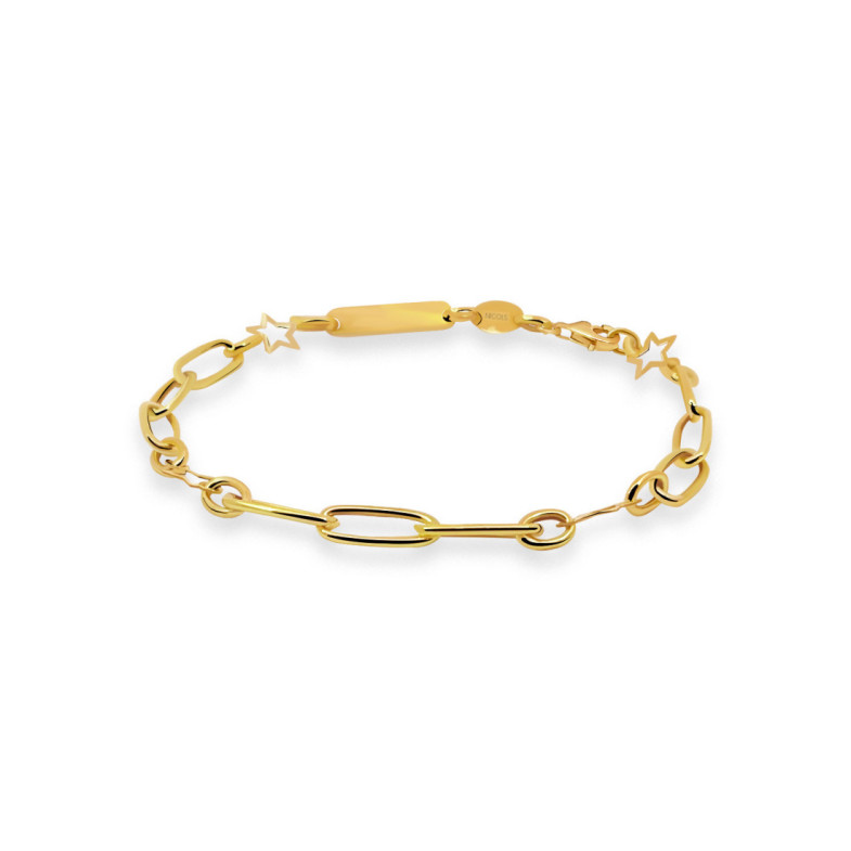 Pulsera Esclava Mujer Oro Amarillo Estrella - Taufe & Erstkommunion Schmuck