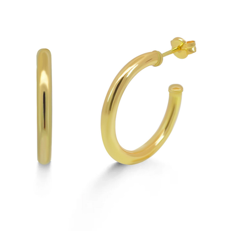 Pendientes de Aro Oro Amarillo 25mm - almofadas