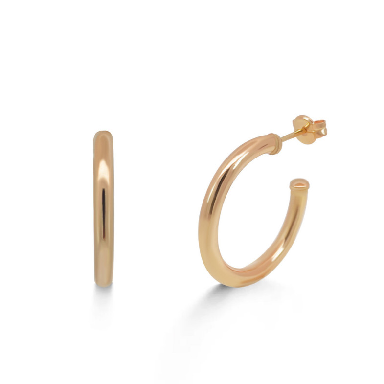 Pendientes de Aro Oro Rosa 25mm - reifen