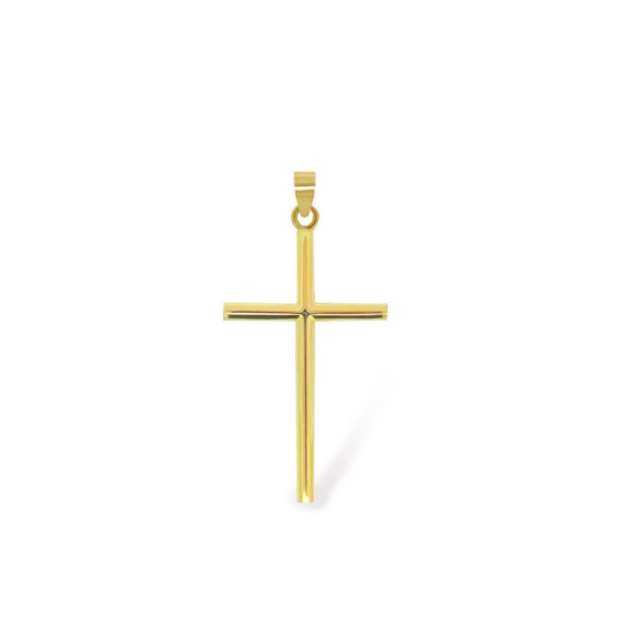 Cruz Oro Amarillo Tubo Redondo 24x14 - Cruces