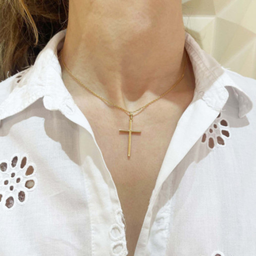 Cruz Oro Amarillo Tubo Redondo 30x18 - Cruces 2