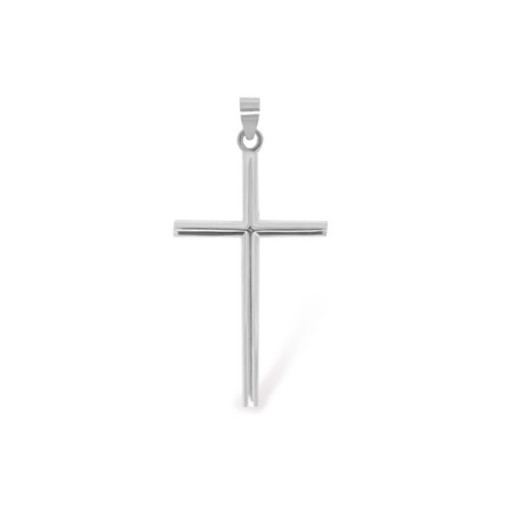 Cruz Oro BlancoTubo Redondo 30x18 - Cruces