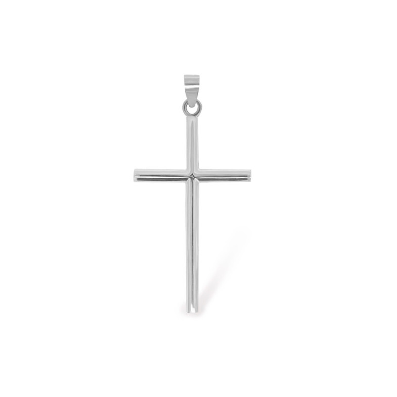 Cruz Oro BlancoTubo Redondo 30x18 - Cruces