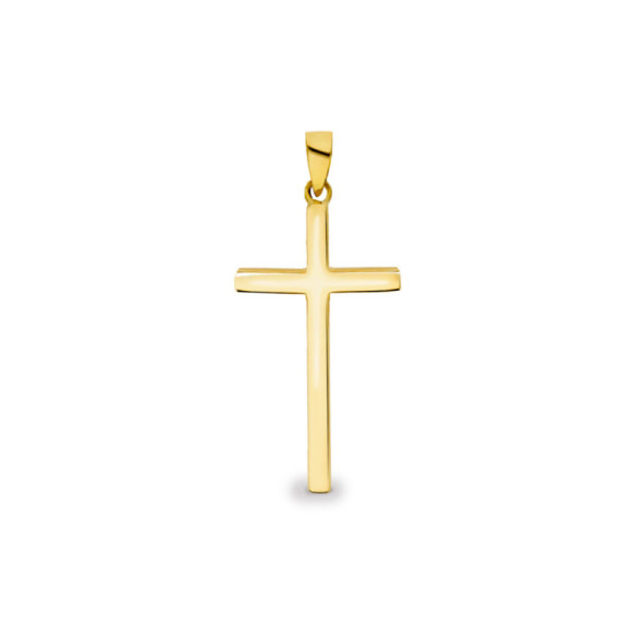 Cruz Oro Amarillo Tubo Cuadrado 25x15 - Cruces