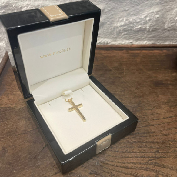 Cruz Oro Amarillo Tubo Cuadrado 25x15 - Cruces