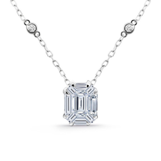 Colgante Diamantes Talla Esmeralda Vrait 0,95 Ct - COLLIERS