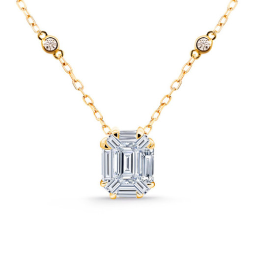 Colgante Diamantes Vrait Talla Esmeralda 0,95 Ct - Pendentifs de diamant