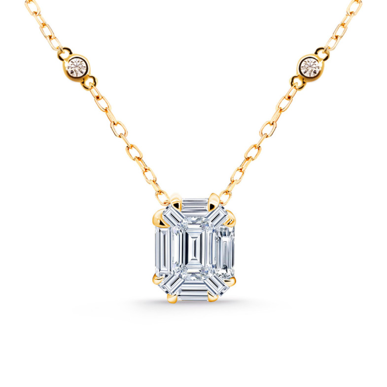 Colgante Diamantes Vrait Talla Esmeralda 0,95 Ct - Pingentes de diamantes