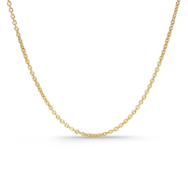 Cadena forzada 1.3mm oro 18K 40cm - CADENAS DE ORO