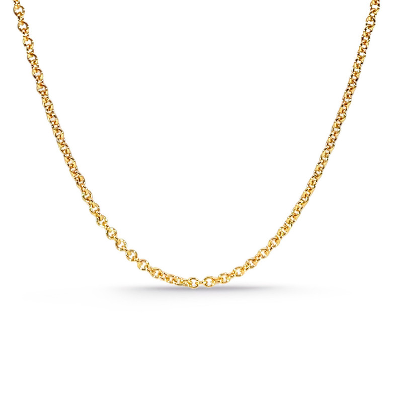 Forced chain 1.64mm 18K gold 45cm - Gold chains