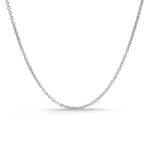 Cadena forzada 1.3mm oro blanco 18K 45cm - Goldketten