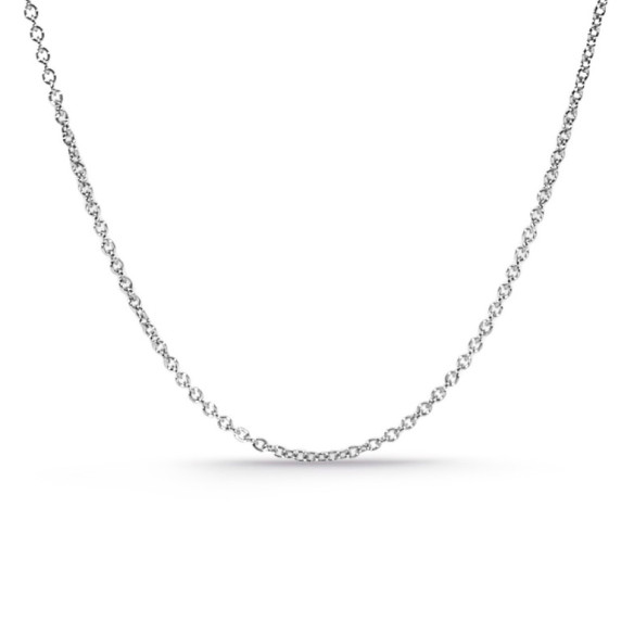 Cadena forzada 1.3mm oro blanco 18K 45cm - Chaînes d'or