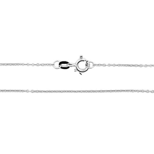 Cadena forzada 1.3mm oro blanco 18K 45cm - Goldketten 2