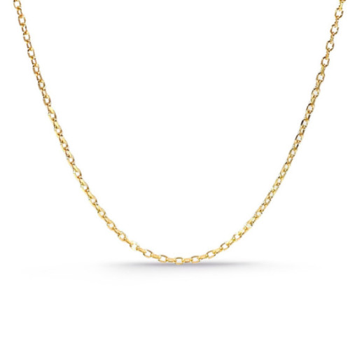 Cadena Oro Forzada Oval Lapidada 1.4mm 18K 45cm - CADENAS DE ORO
