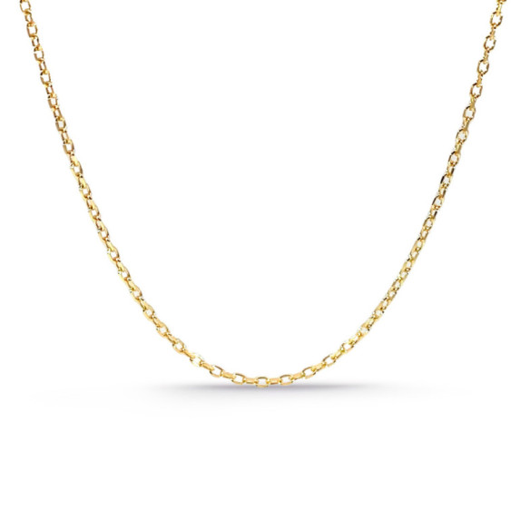 Cadena Oro Forzada Oval Lapidada 1.4mm 18K 45cm - Correntes de ouro