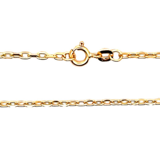 Cadena Oro 18k 60cm Forzada Oval Lapidada 2.1mm - Cadenas de Oro para Hombre 2