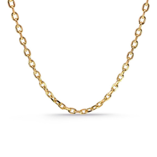 Cadena 60cm Oro Forzada 18k Oval Lapidada 2.8mm - Cadenas de Oro para Hombre