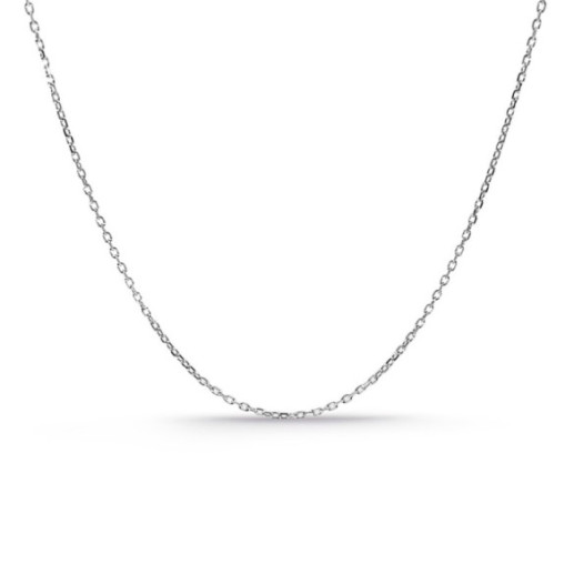 Cadena Oro Blanco 0.9mm Forzada Oval Lapidada Oro 18K 45cm - Goldketten