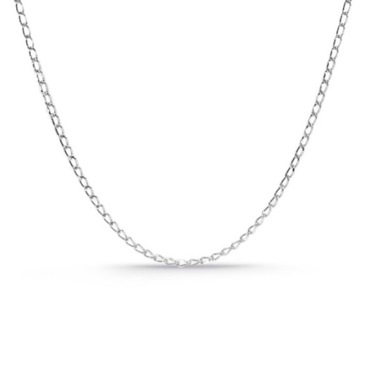 Cadena Bilbao Oro Blanco 18K 1.2mm 45cm - Goldketten
