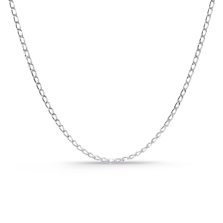 Cadena Bilbao Oro Blanco 18K 1.2mm 45cm - Catene d'oro
