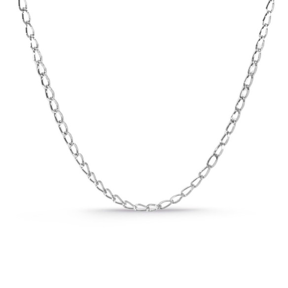 Cadena 45cm Bilbao Oro Blanco 18K 1.6mm - Goldketten