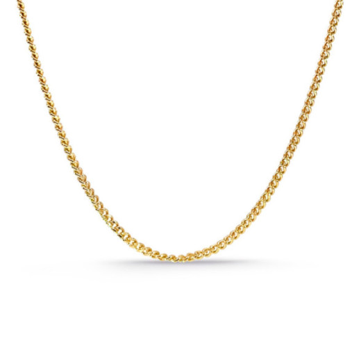 Cadena 60 cm Oro 18K 1.7mm Maciza Barbada - Cadenas de Oro para Hombre