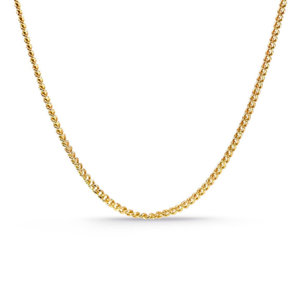 Cadena 60 cm Oro 18K 1.7mm Maciza Barbada - Cadenas de Oro Hombre