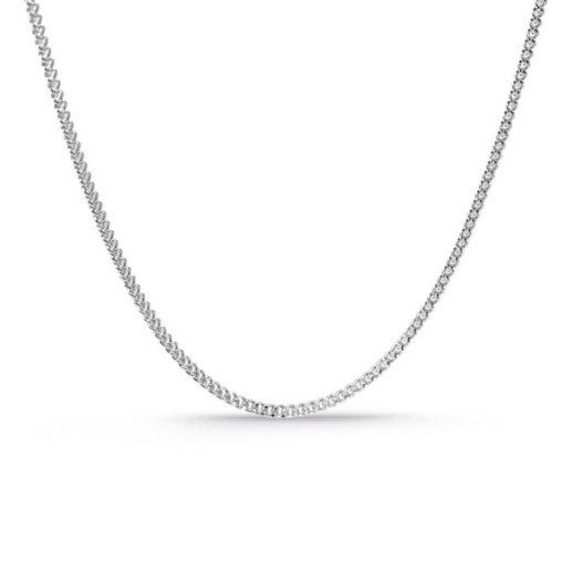 Cadena Barbada Oro 18k Blanco 60cm 1.4mm - Cadenas de Oro para Hombre
