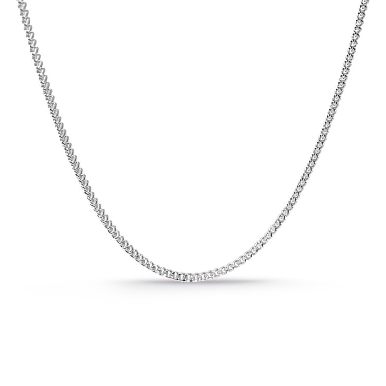 Cadena Barbada Oro 18k Blanco 60cm 1.4mm - Homme de chaînes d'or