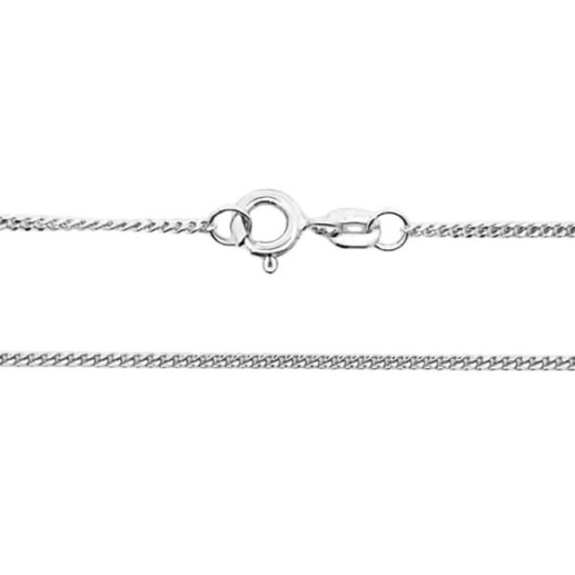 Cadena Barbada Oro 18k Blanco 60cm 1.4mm - Cadenas de Oro para Hombre 2