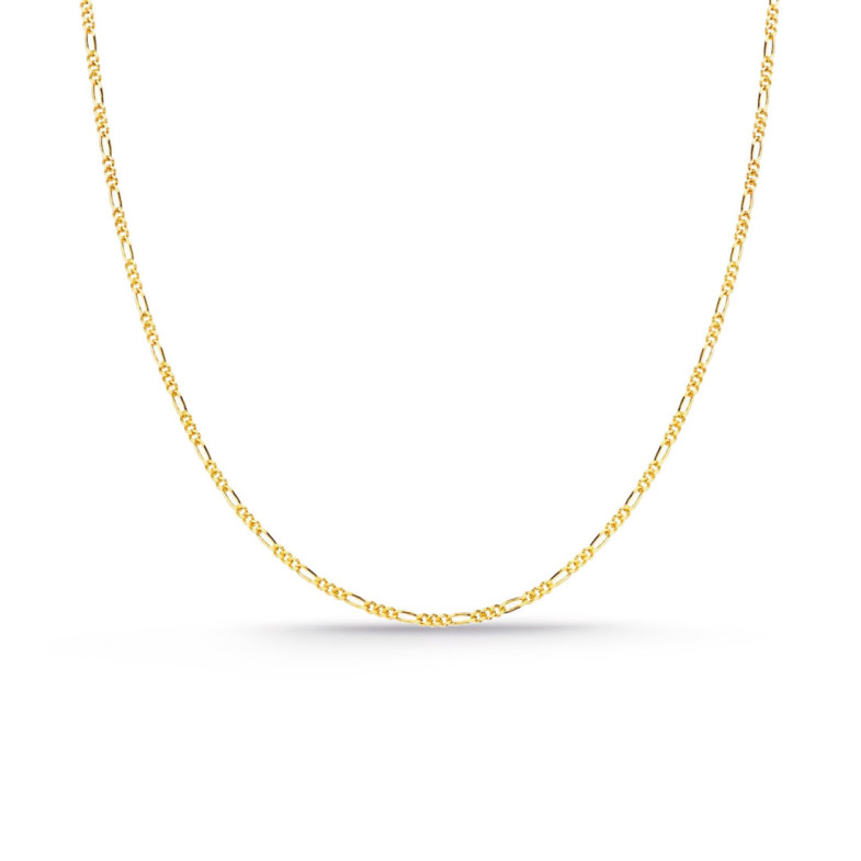 18K Gold Figaro Chain 1x3 60cm 1.3mm - Gold chains