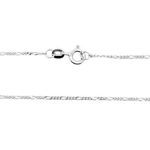 Cadena Oro blanco 18k Figaro 1x3 60cm 1.3mm - Goldketten 2