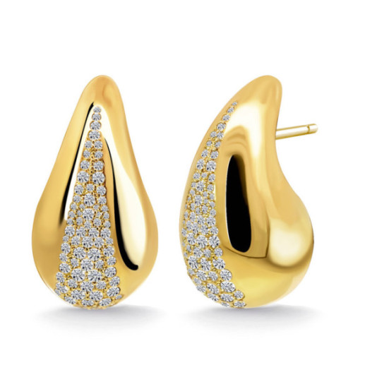 Pendientes Gota Agua Nochentera Diamantes - cortos